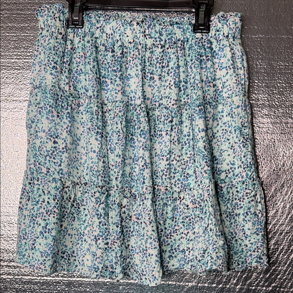 LOFT Multicolor A-Line Skirt